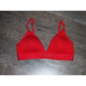 Calvin Klein Triangle Bralette Everyday Comfort Soft Bra Red Size M‎